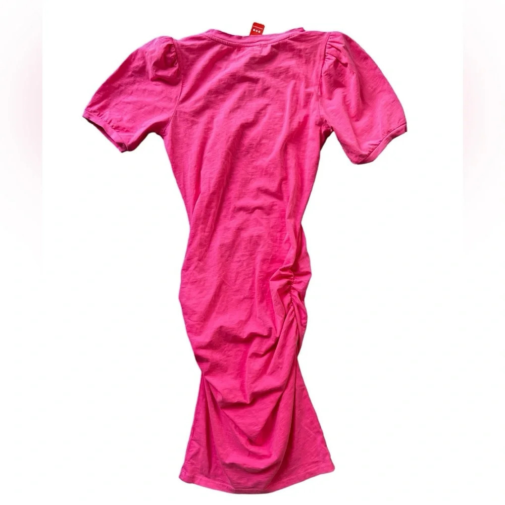 NWT Sundry Puff Sleeve T-Shirt Mini Dress Pink Size S (Anthropologie) - Picture 6 of 7